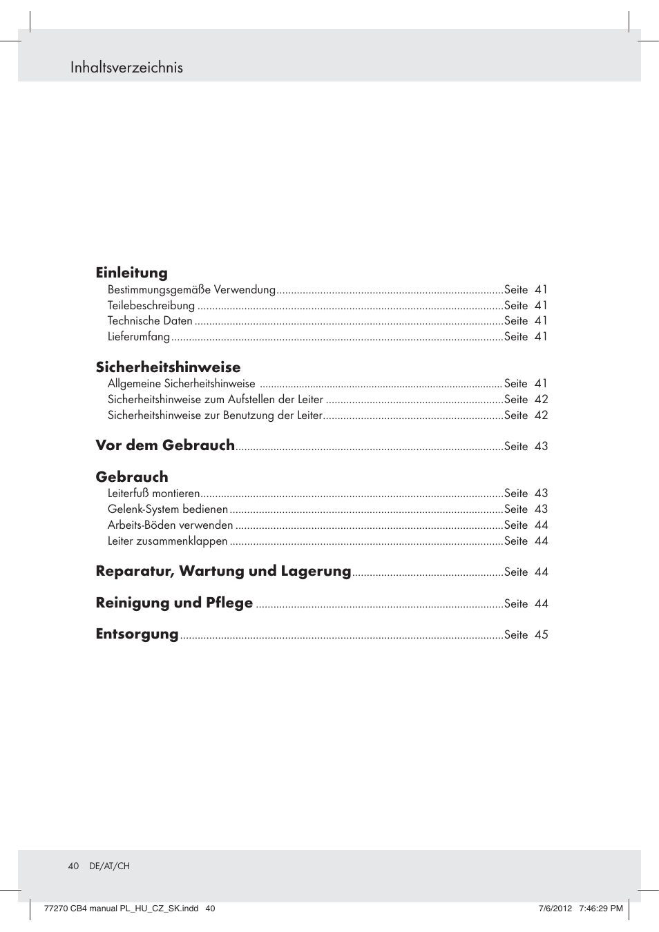 Powerfix Z30473 User Manual | Page 40 / 49