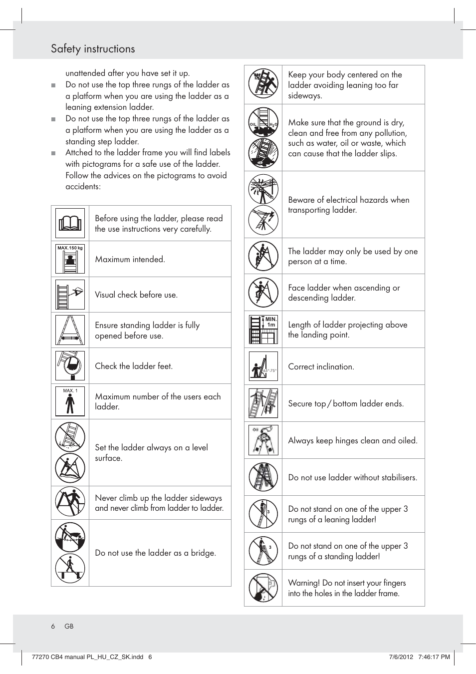 Safety instructions | Powerfix Z30473 User Manual | Page 6 / 49