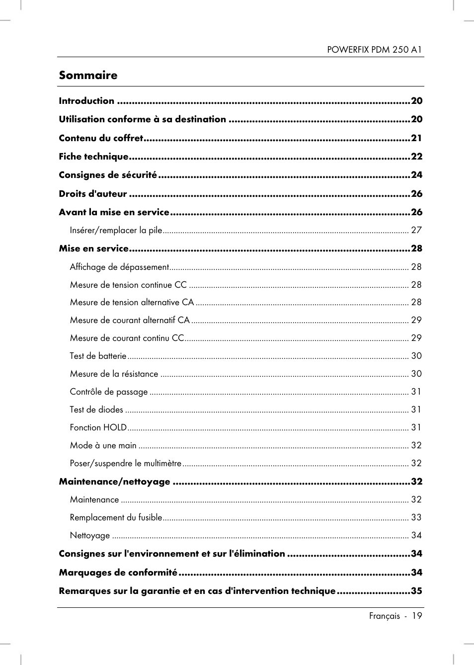 Powerfix PDM 250 A1 User Manual | Page 21 / 90