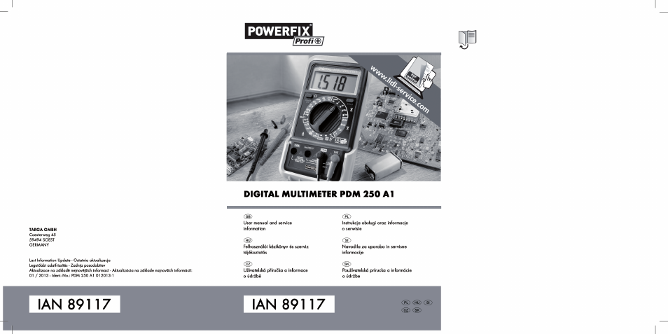 Powerfix PDM 250 A1 User Manual | 108 pages