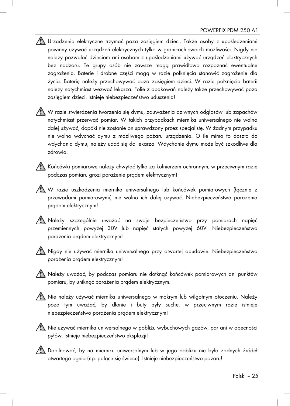 Powerfix PDM 250 A1 User Manual | Page 27 / 108