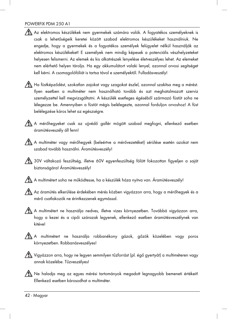 Powerfix PDM 250 A1 User Manual | Page 44 / 108