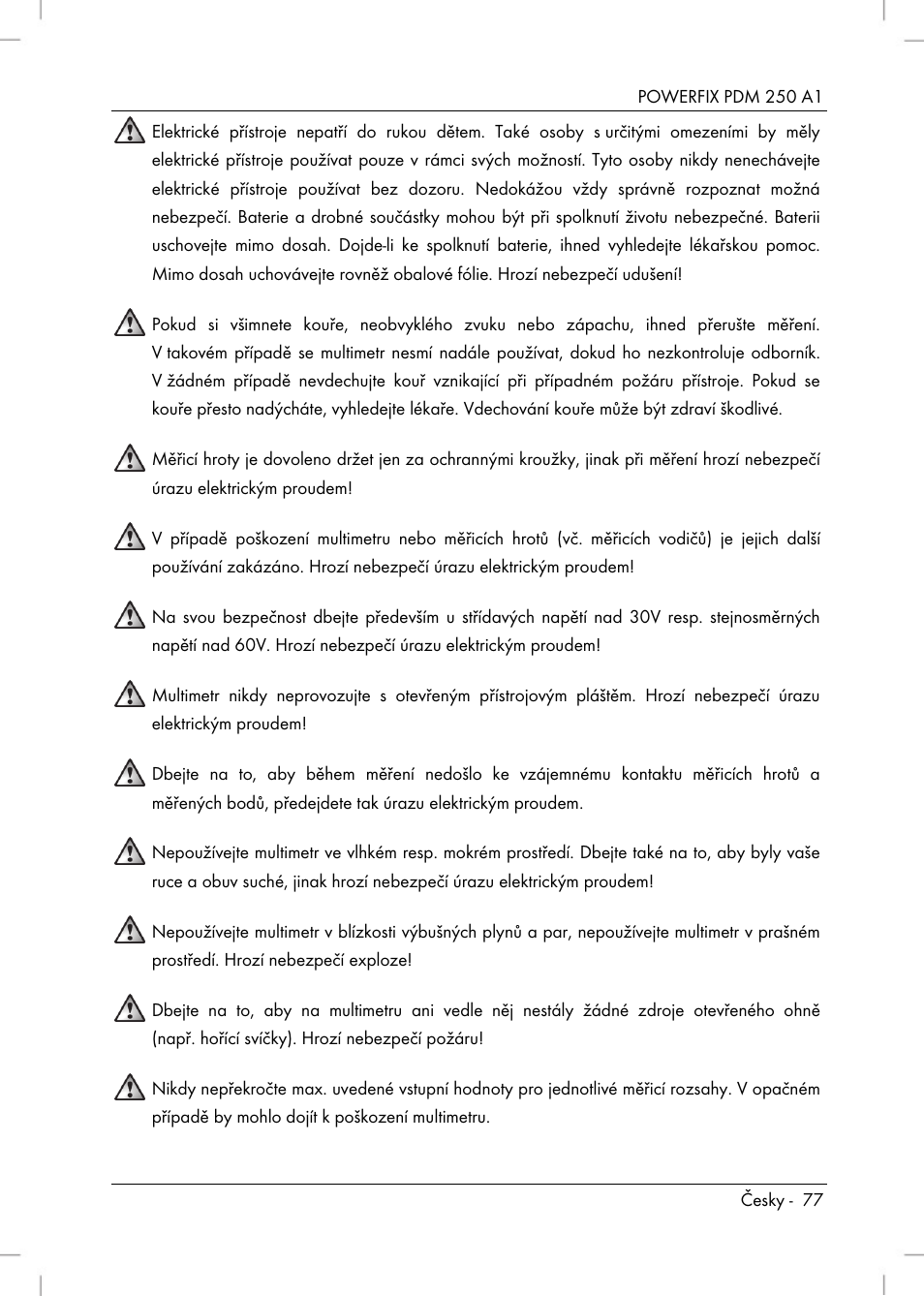 Powerfix PDM 250 A1 User Manual | Page 79 / 108