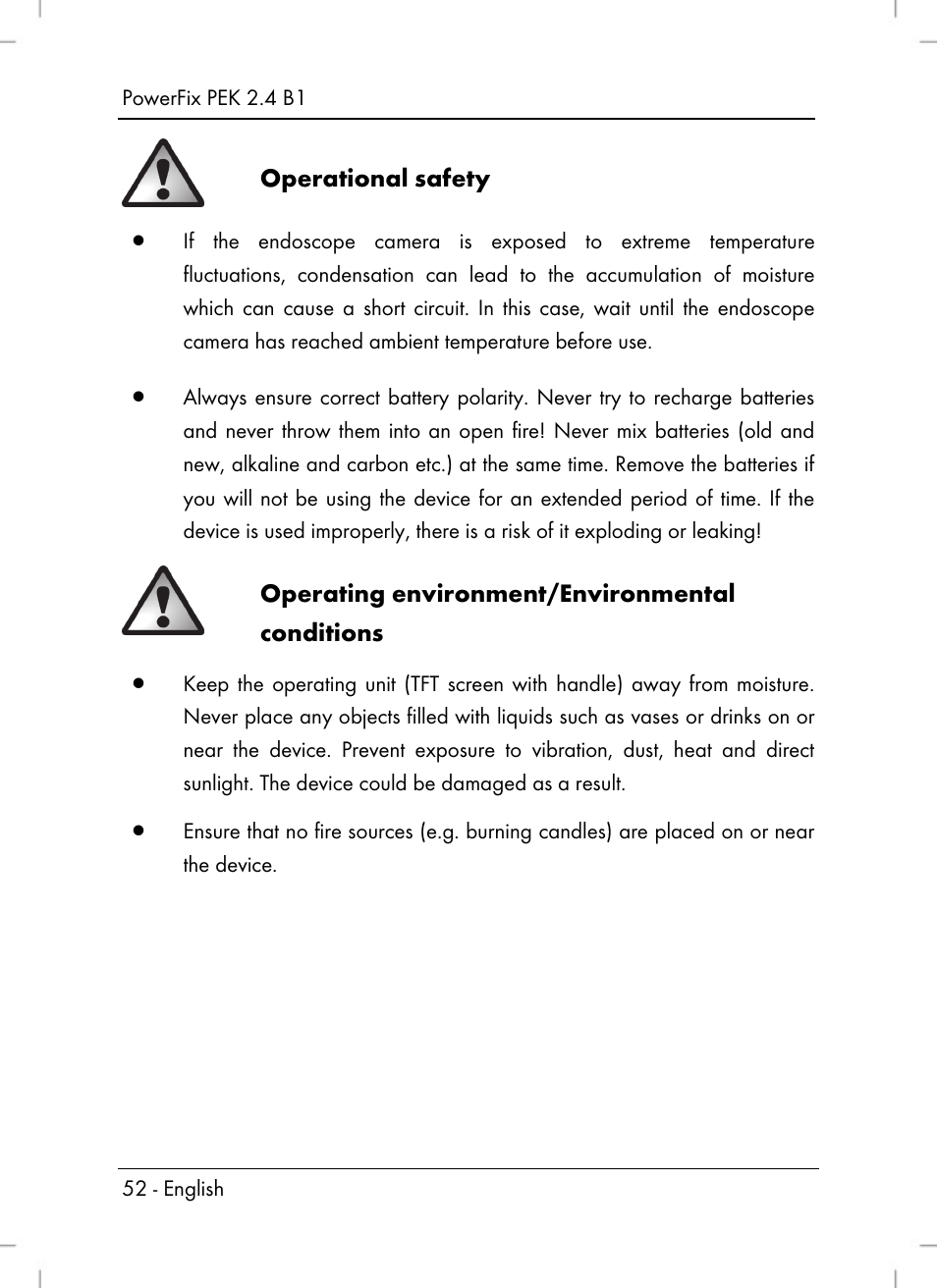 Powerfix PEK 2.4 B1 User Manual | Page 54 / 64