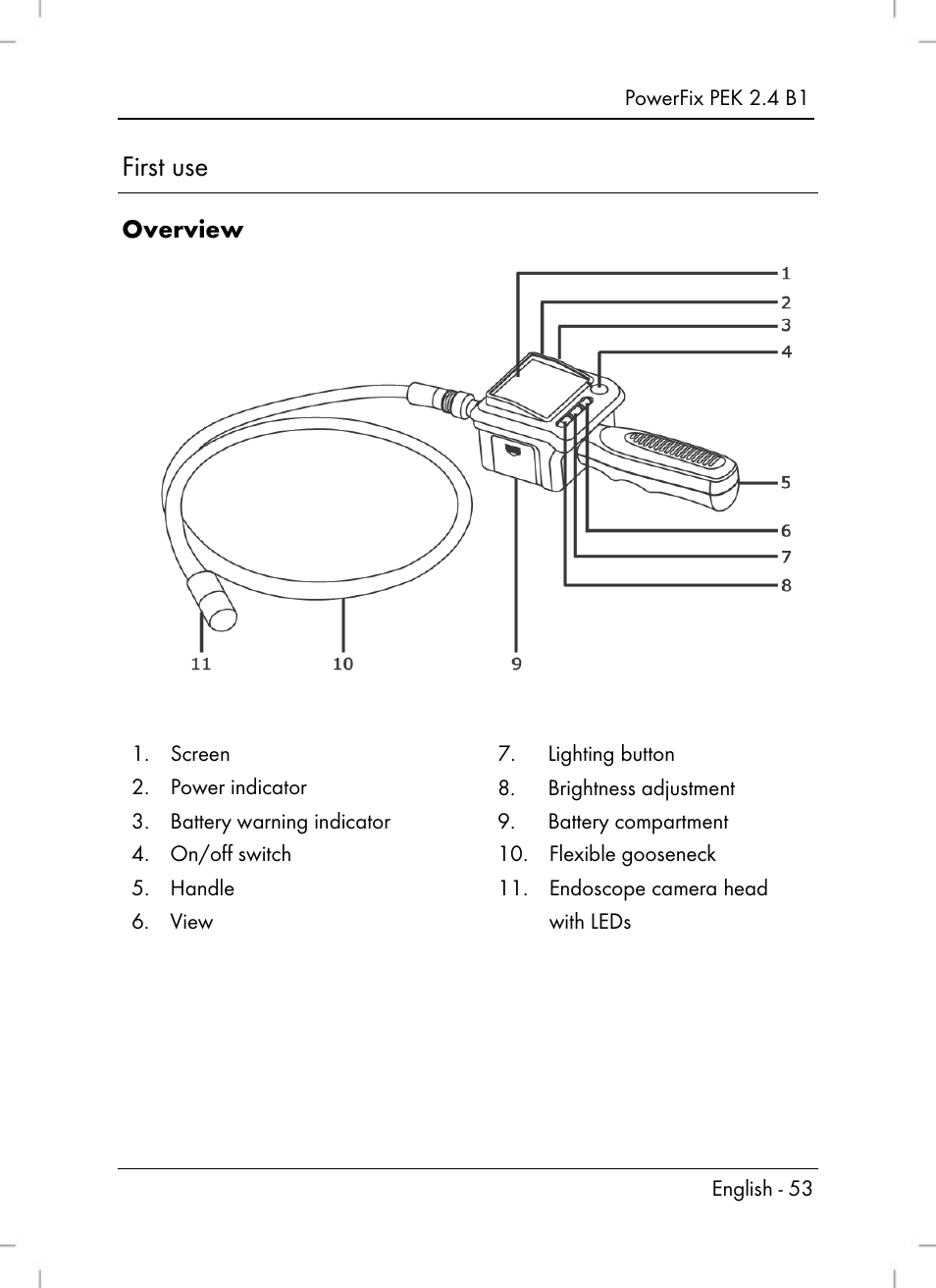 First use | Powerfix PEK 2.4 B1 User Manual | Page 55 / 64