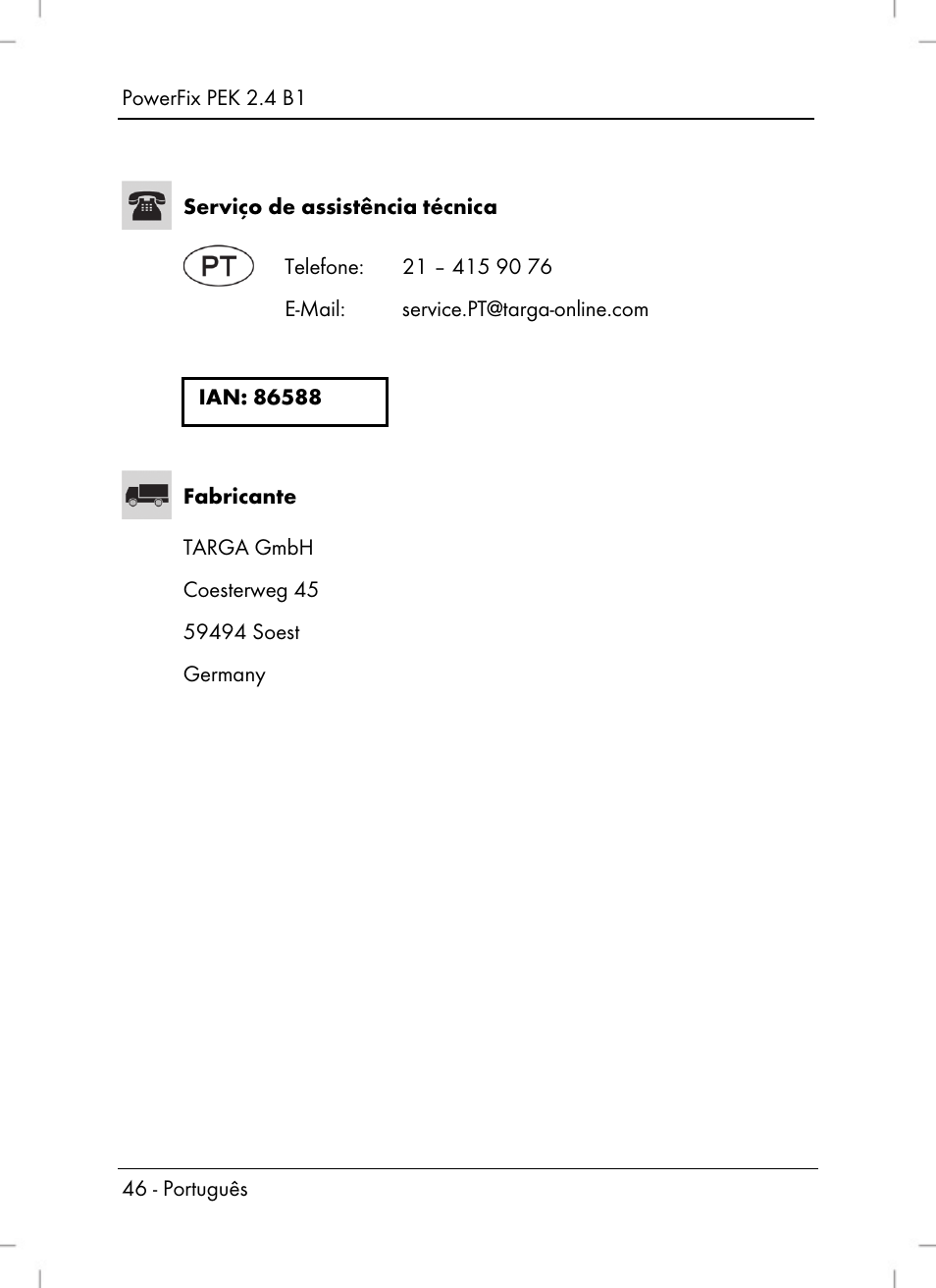 Powerfix PEK 2.4 B1 User Manual | Page 48 / 80