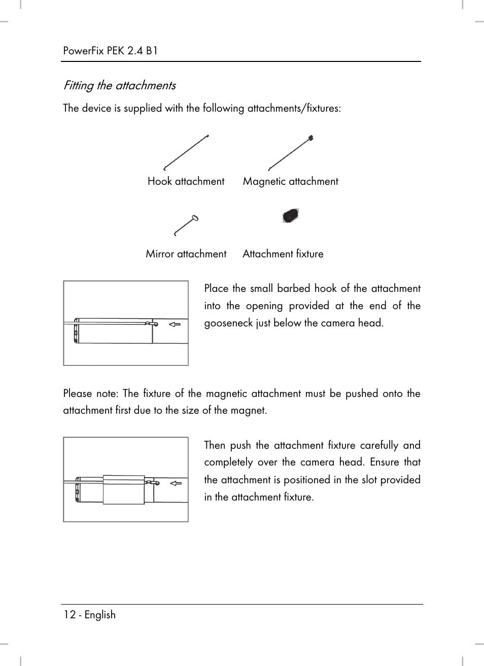 Fitting the attachments | Powerfix PEK 2.4 B1 User Manual | Page 14 / 94