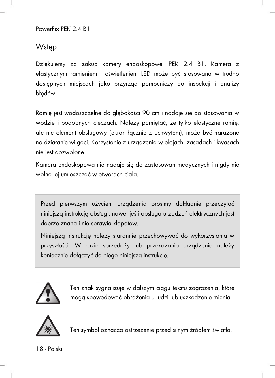 Wstęp | Powerfix PEK 2.4 B1 User Manual | Page 20 / 94