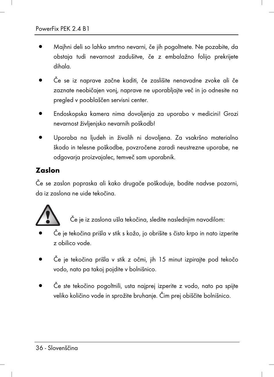 Powerfix PEK 2.4 B1 User Manual | Page 38 / 94
