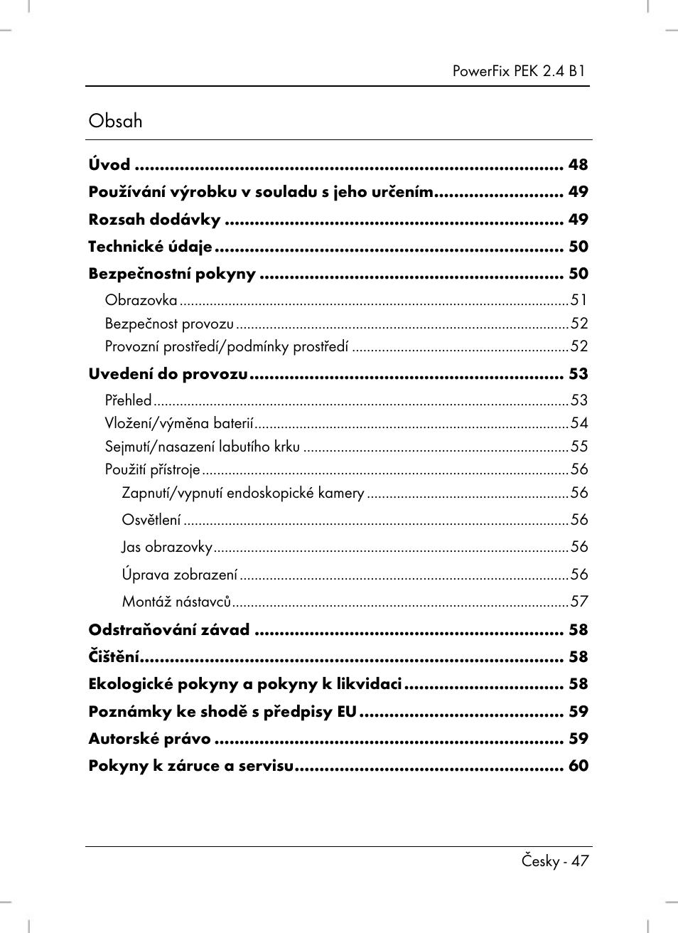 Powerfix PEK 2.4 B1 User Manual | Page 49 / 94
