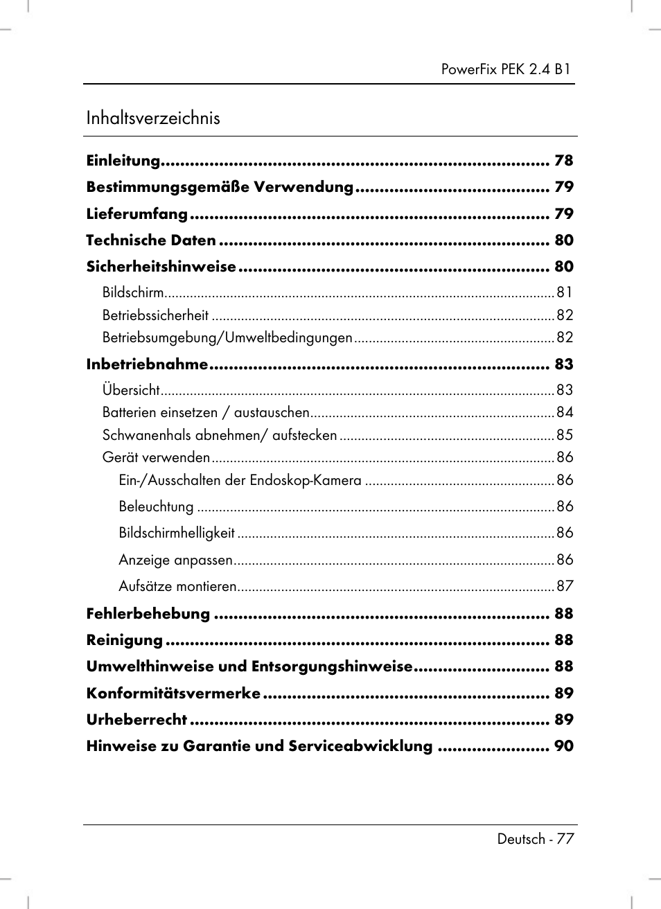 Powerfix PEK 2.4 B1 User Manual | Page 79 / 94