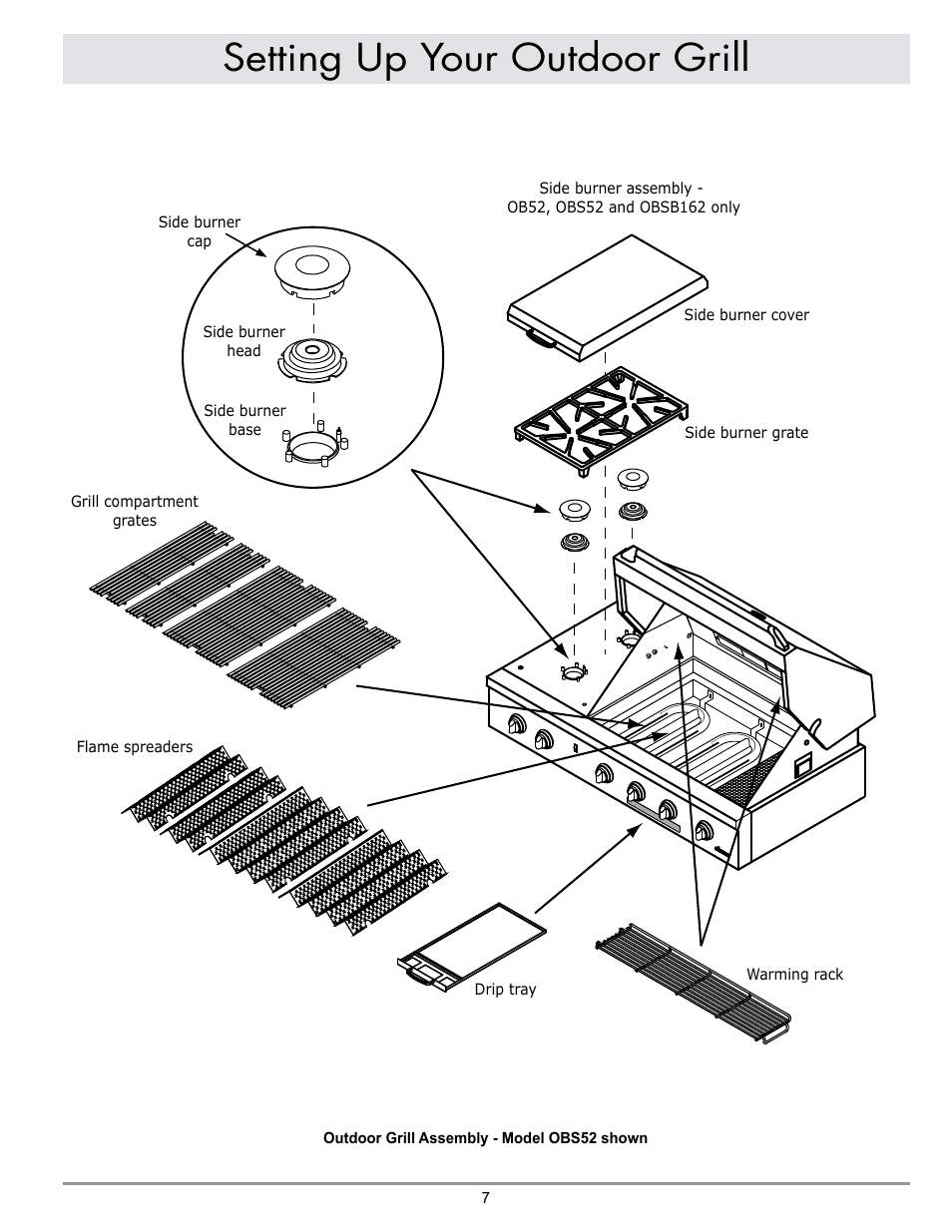 Setting up your outdoor grill | Dacor OB52 User Manual | Page 36 / 55