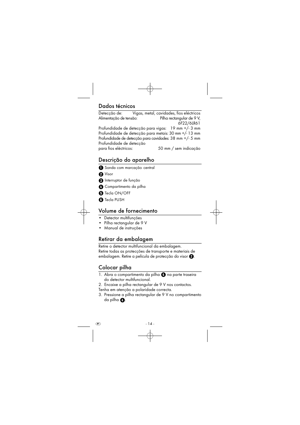 Dados técnicos, Descrição do aparelho, Volume de fornecimento | Retirar da embalagem, Colocar pilha | Powerfix KH 2927-2 User Manual | Page 17 / 43