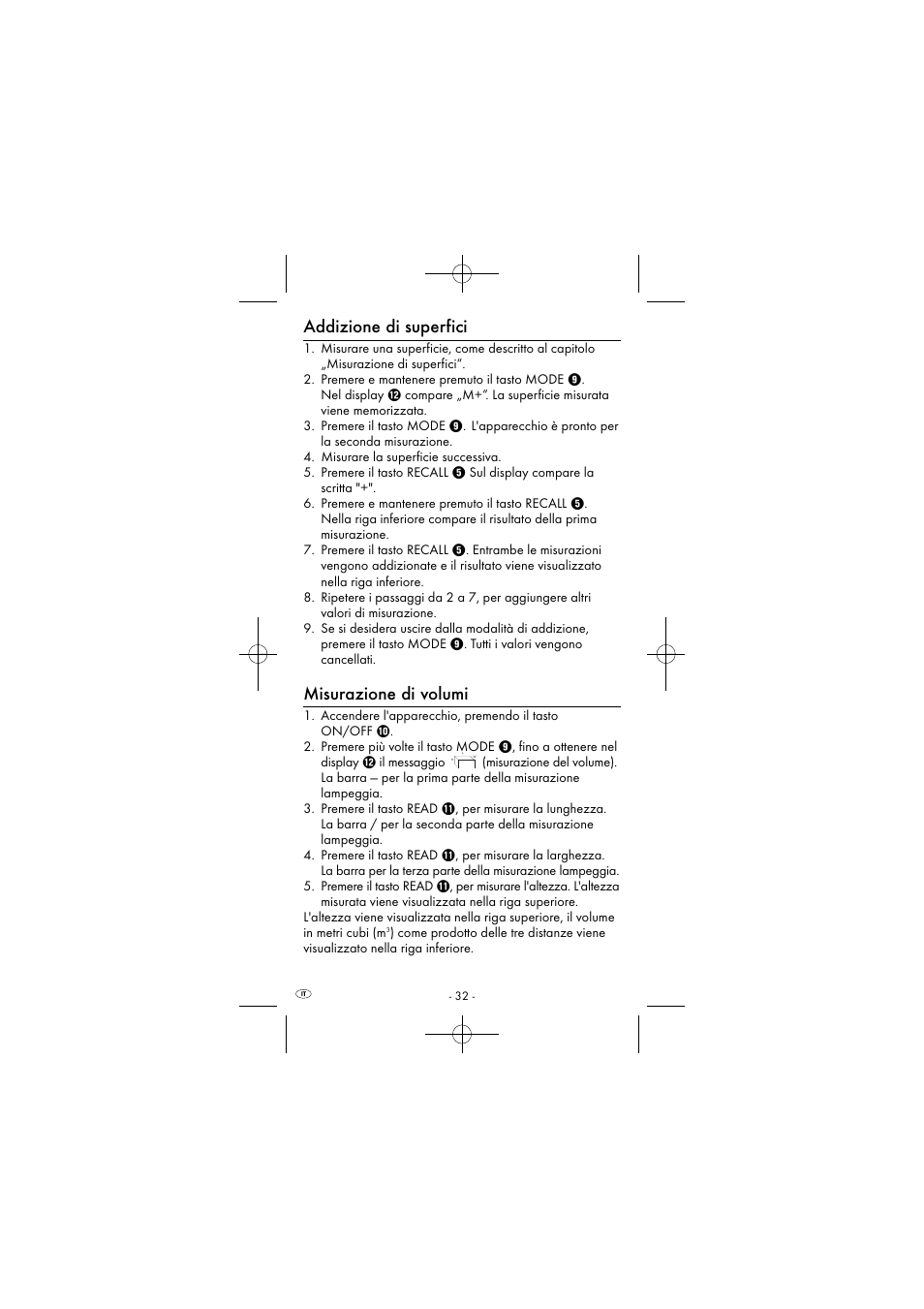 Addizione di superfici, Misurazione di volumi | Powerfix KH 2927-1 User Manual | Page 35 / 63