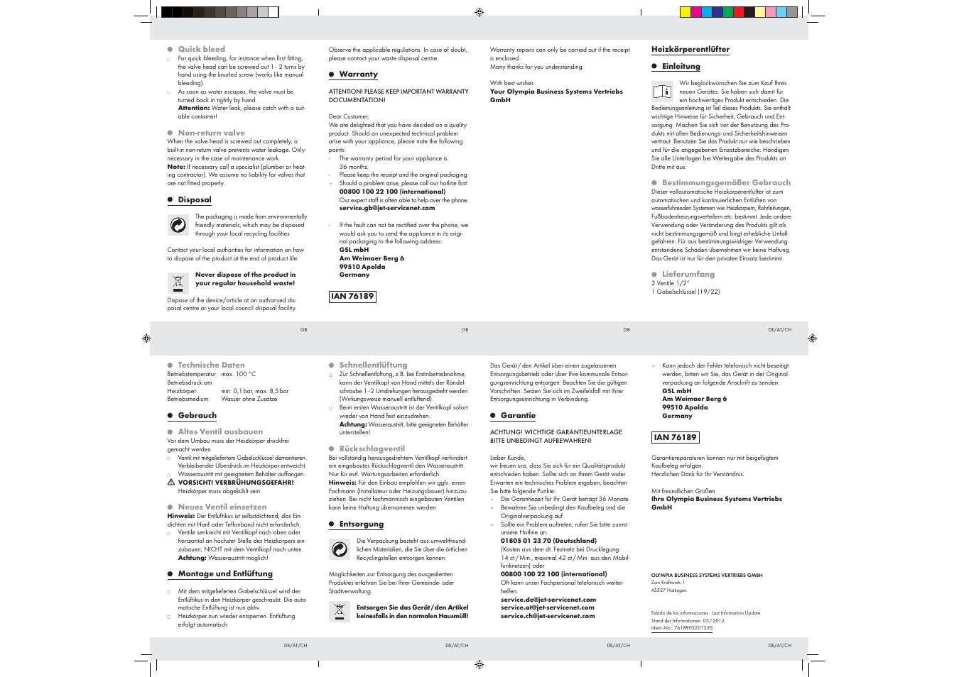 Powerfix Radiator Bleeders User Manual | Page 2 / 2