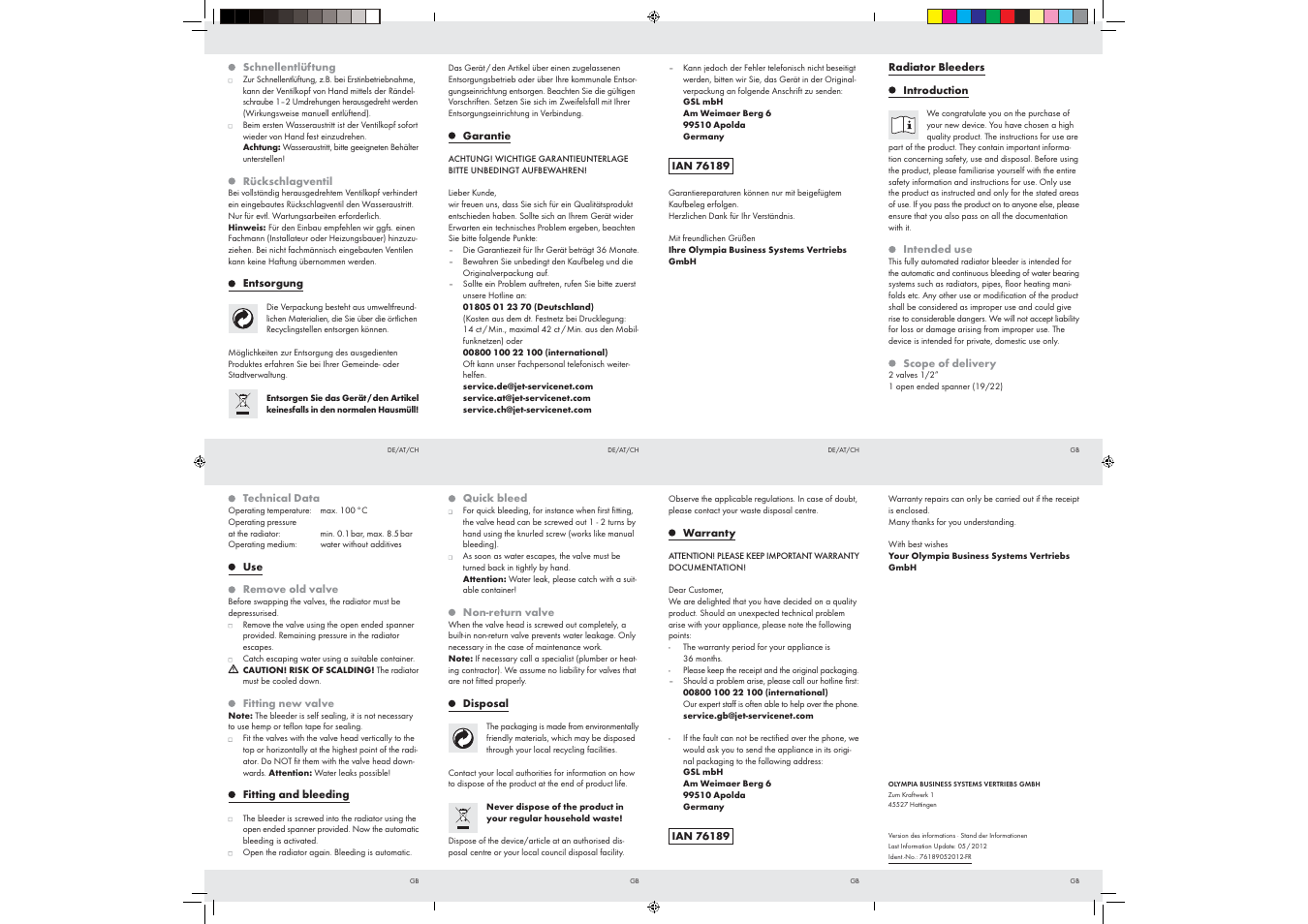 Powerfix Radiator Bleeders User Manual | Page 2 / 2