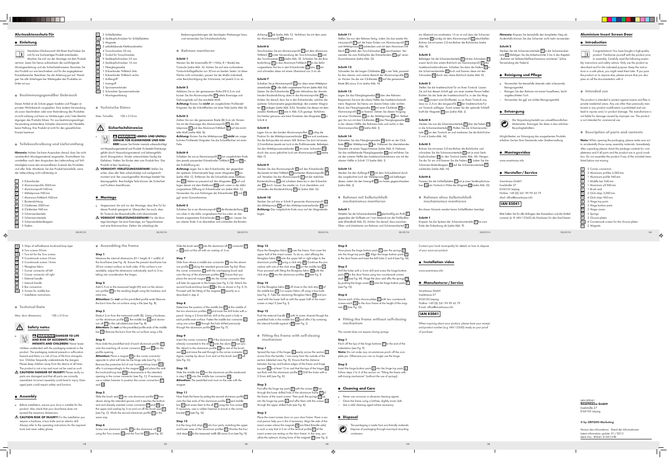 Powerfix Aluminium Insect Door Screen User Manual | Page 2 / 2