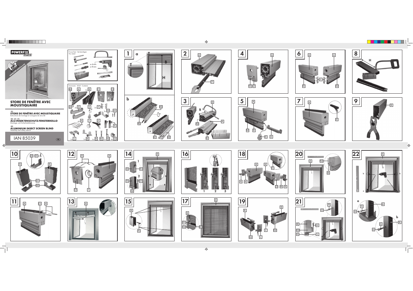 Powerfix ALUMINIUM INSECT SCREEN BLIND User Manual | 4 pages