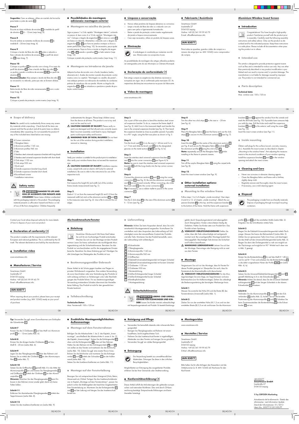 Powerfix Aluminium Window  Insect Screen User Manual | Page 2 / 2