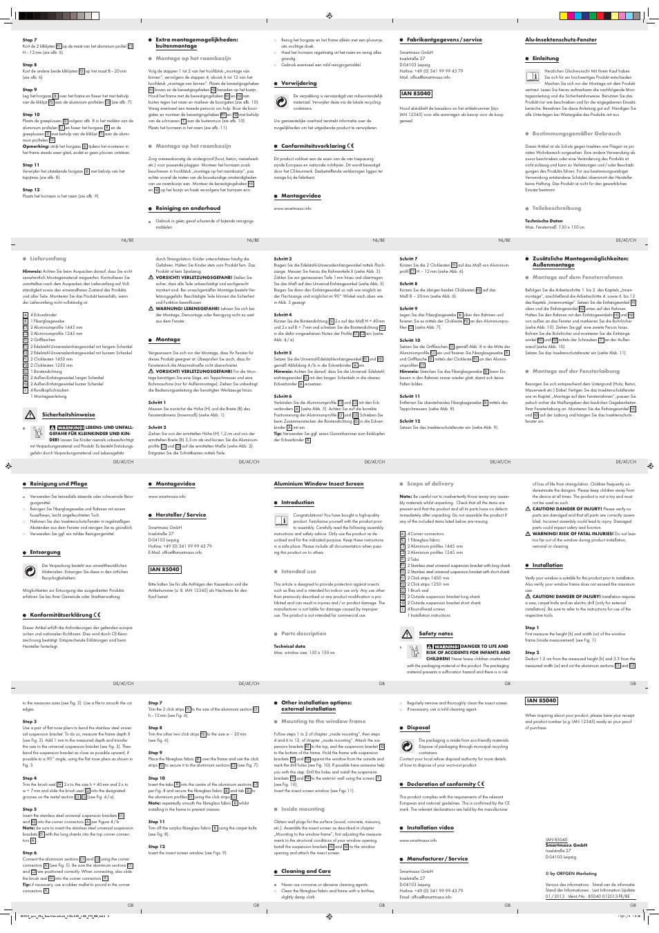 Powerfix Aluminium Window  Insect Screen User Manual | Page 2 / 2