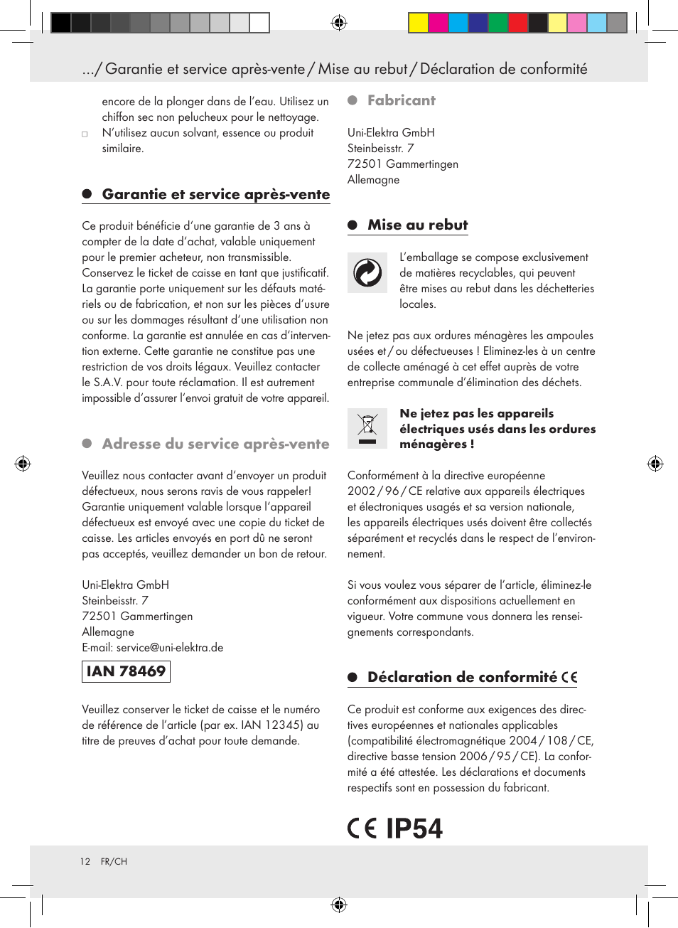 Powerfix Halogen Lamp User Manual | Page 12 / 21