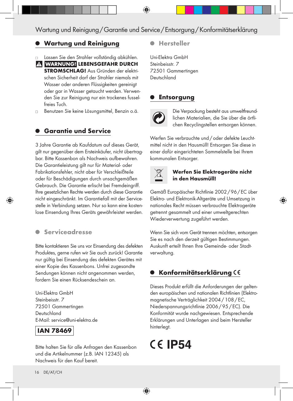 Powerfix Halogen Lamp User Manual | Page 16 / 21