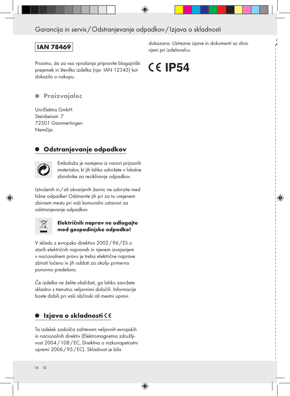 Powerfix Halogen Lamp User Manual | Page 16 / 25