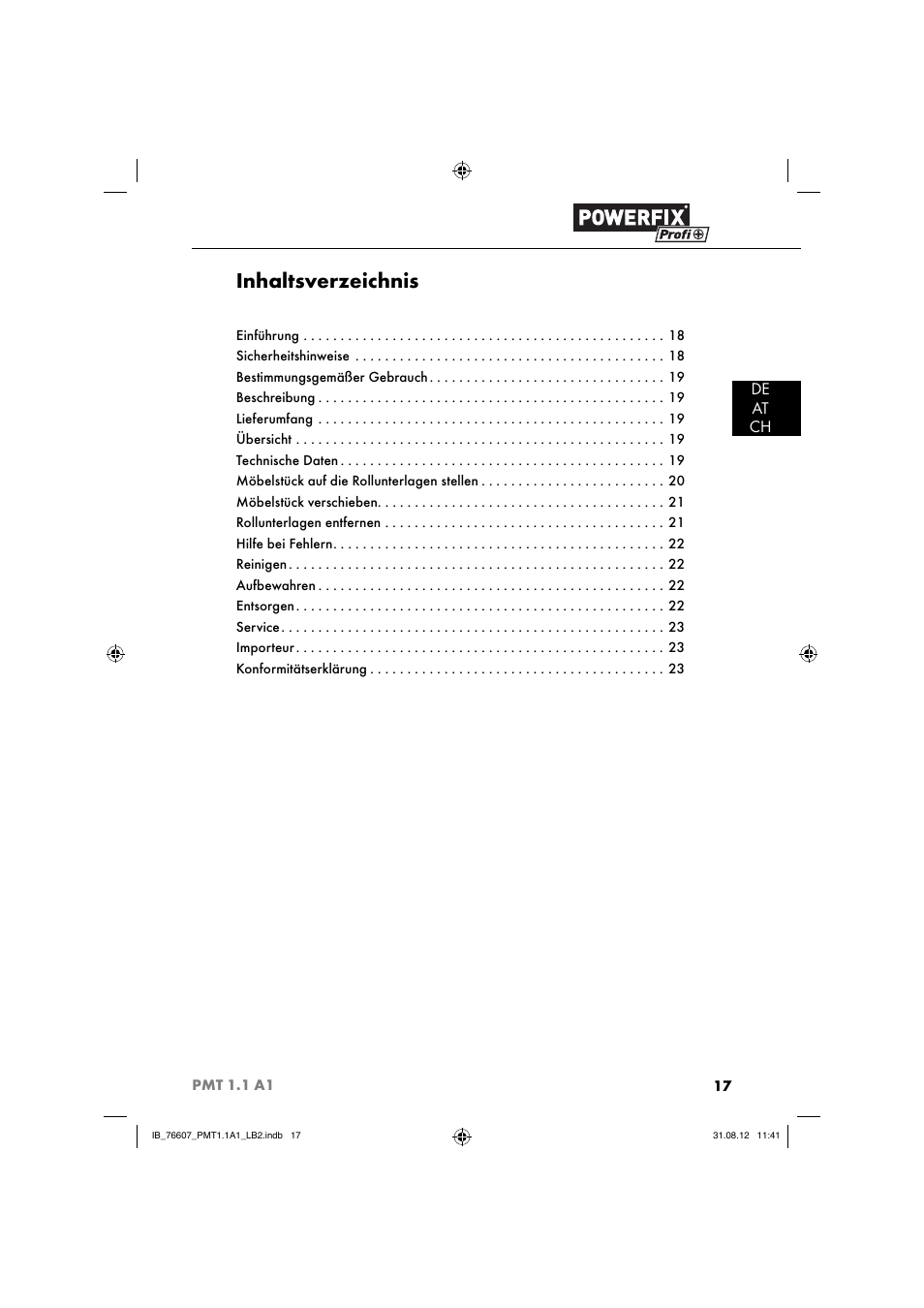 Powerfix PMT 1.1 A1 User Manual | Page 20 / 36