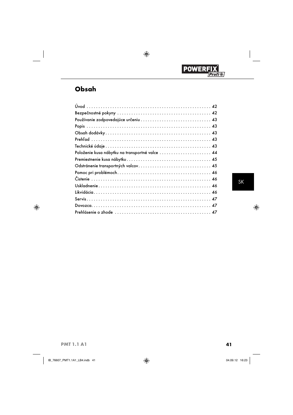 Powerfix PMT 1.1 A1 User Manual | Page 44 / 60