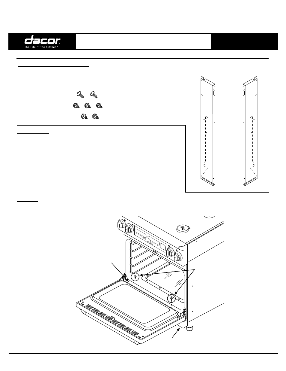 Dacor ER30DSRSCH User Manual | 4 pages