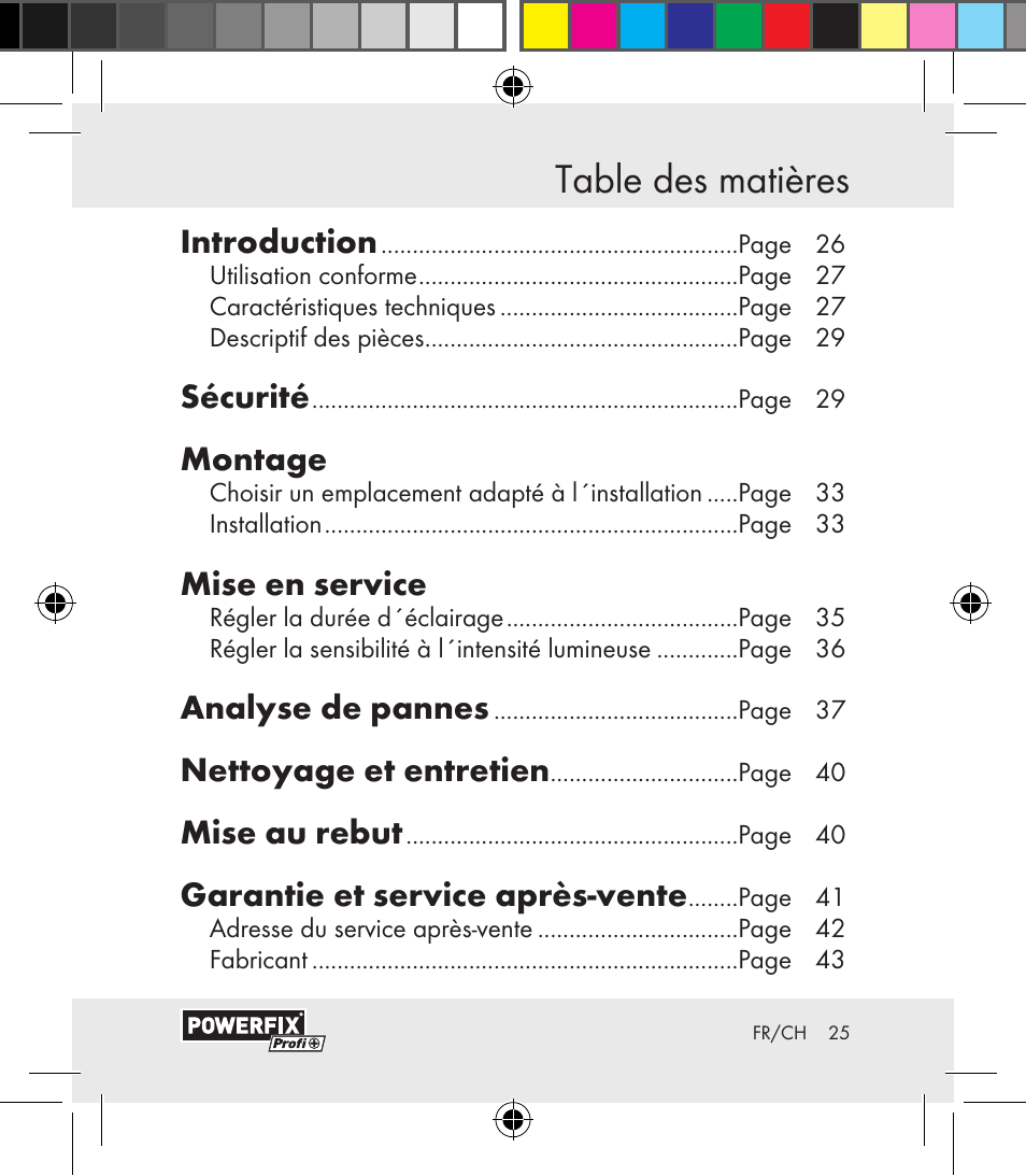 Powerfix Motion Sensor User Manual | Page 25 / 85