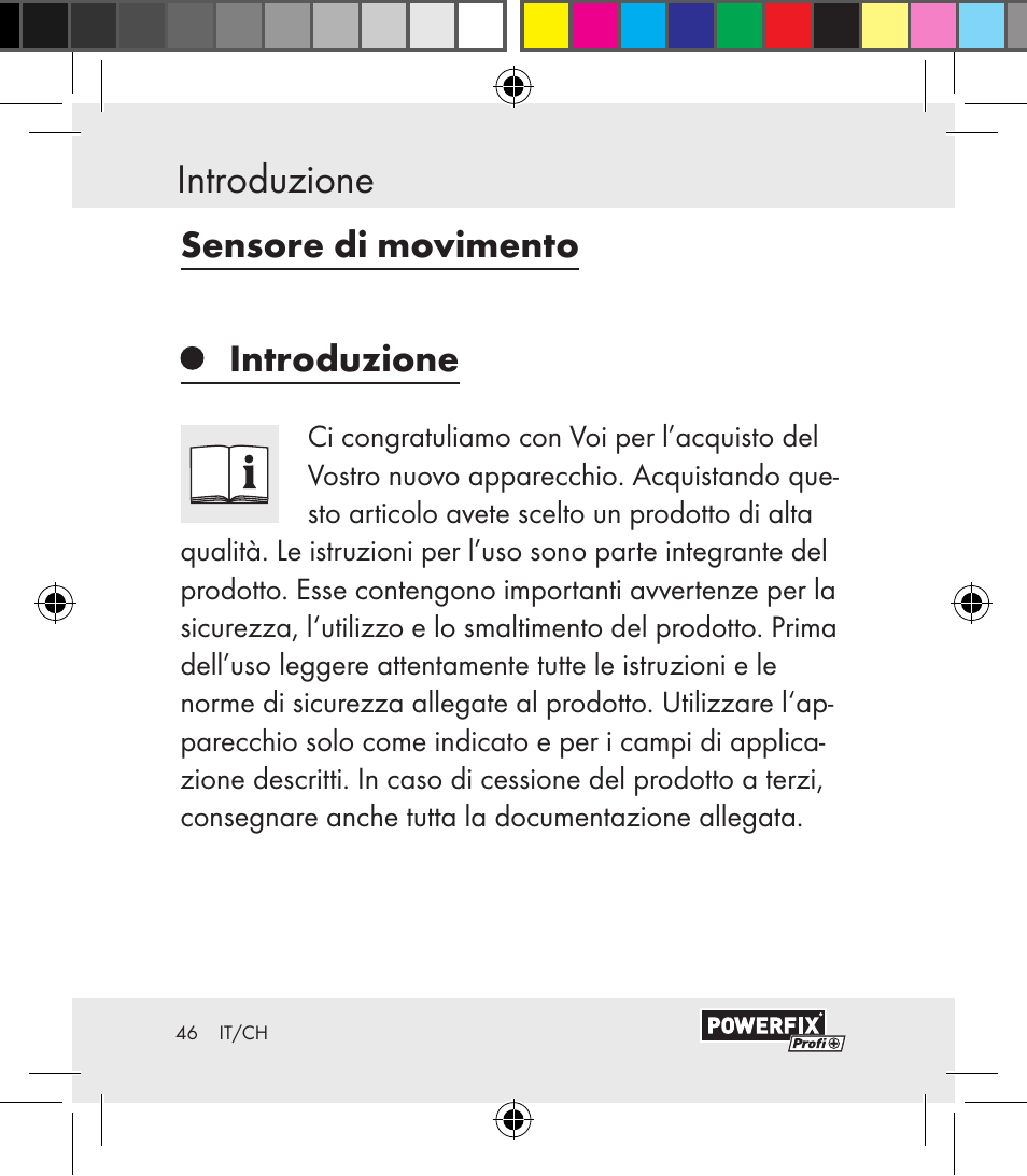 Introduzione | Powerfix Motion Sensor User Manual | Page 46 / 85