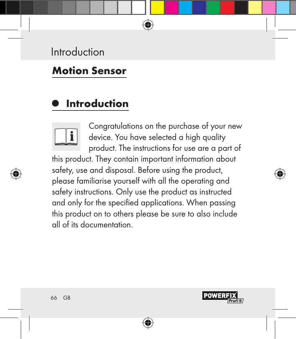 Introduction | Powerfix Motion Sensor User Manual | Page 66 / 85