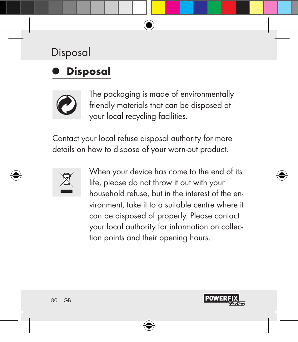 Warranty and service disposal | Powerfix Motion Sensor User Manual | Page 80 / 85