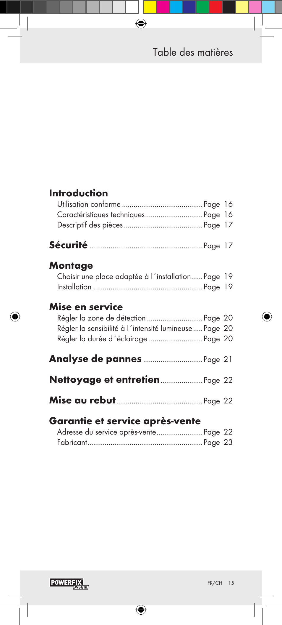 Powerfix Motion Sensor User Manual | Page 15 / 45