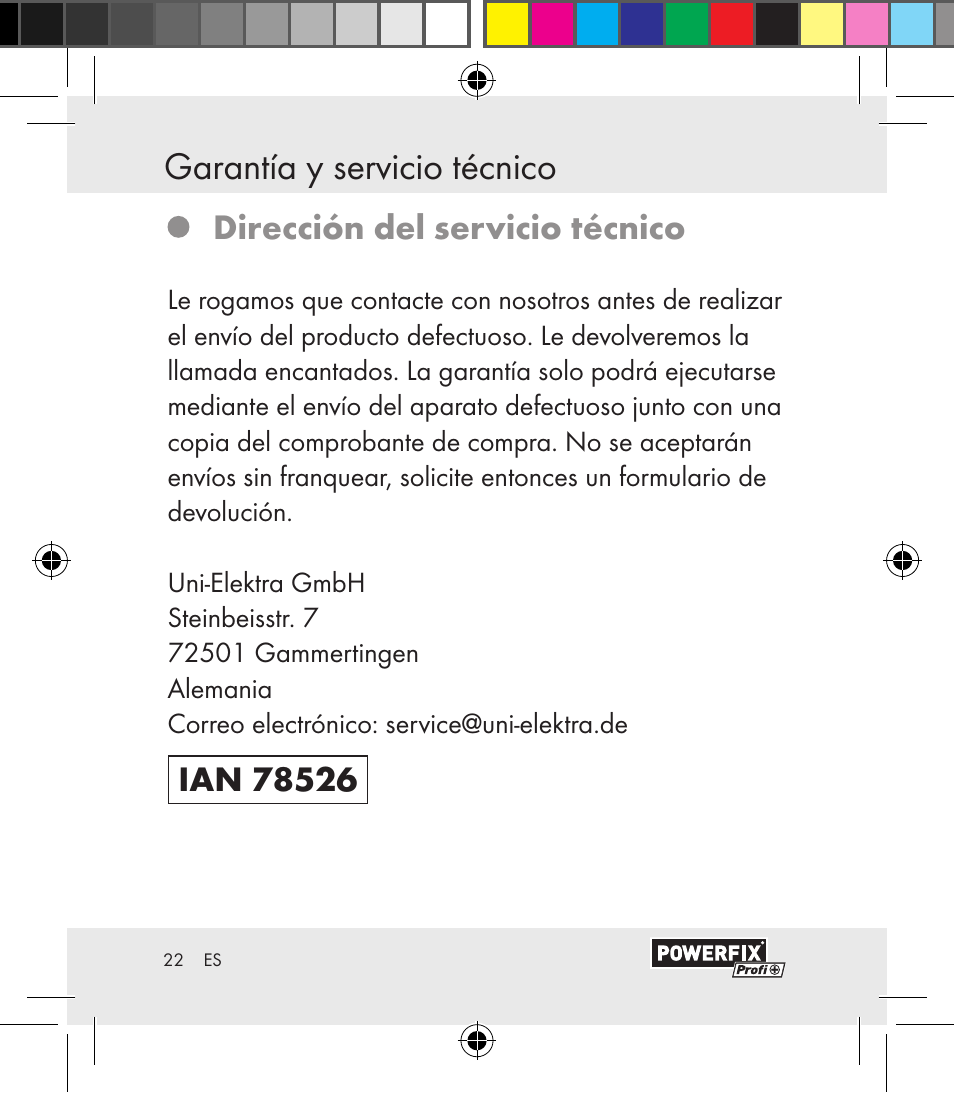 Garantía y servicio técnico | Powerfix Motion Sensor User Manual | Page 22 / 105