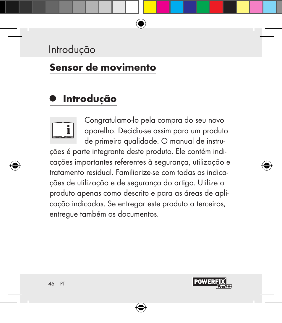 Introdução | Powerfix Motion Sensor User Manual | Page 46 / 105