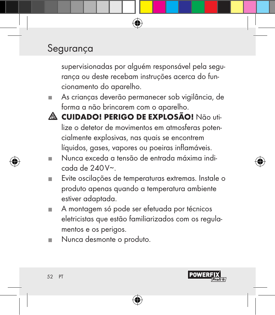 Montagem segurança | Powerfix Motion Sensor User Manual | Page 52 / 105