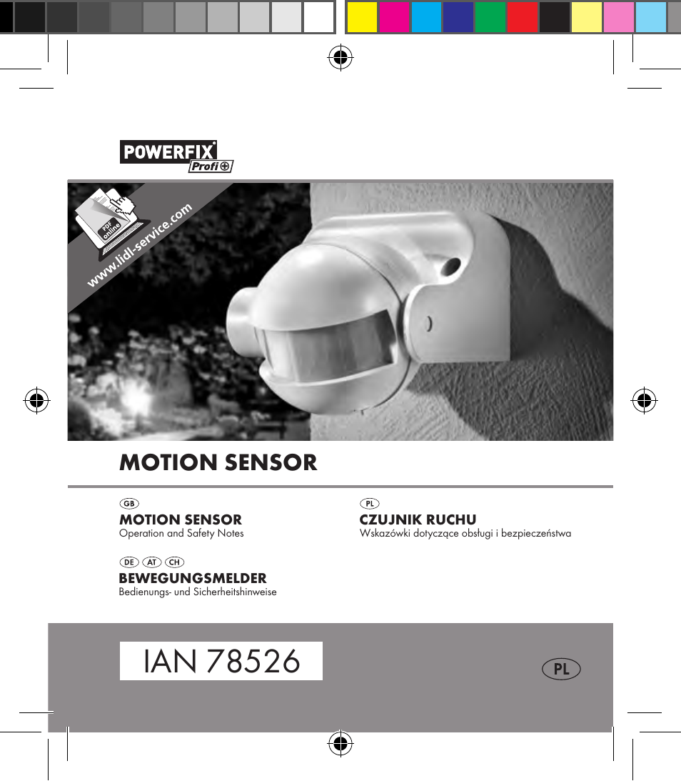 Powerfix Motion Sensor User Manual | 65 pages