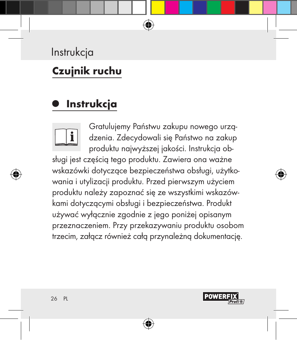 Instrukcja | Powerfix Motion Sensor User Manual | Page 26 / 65