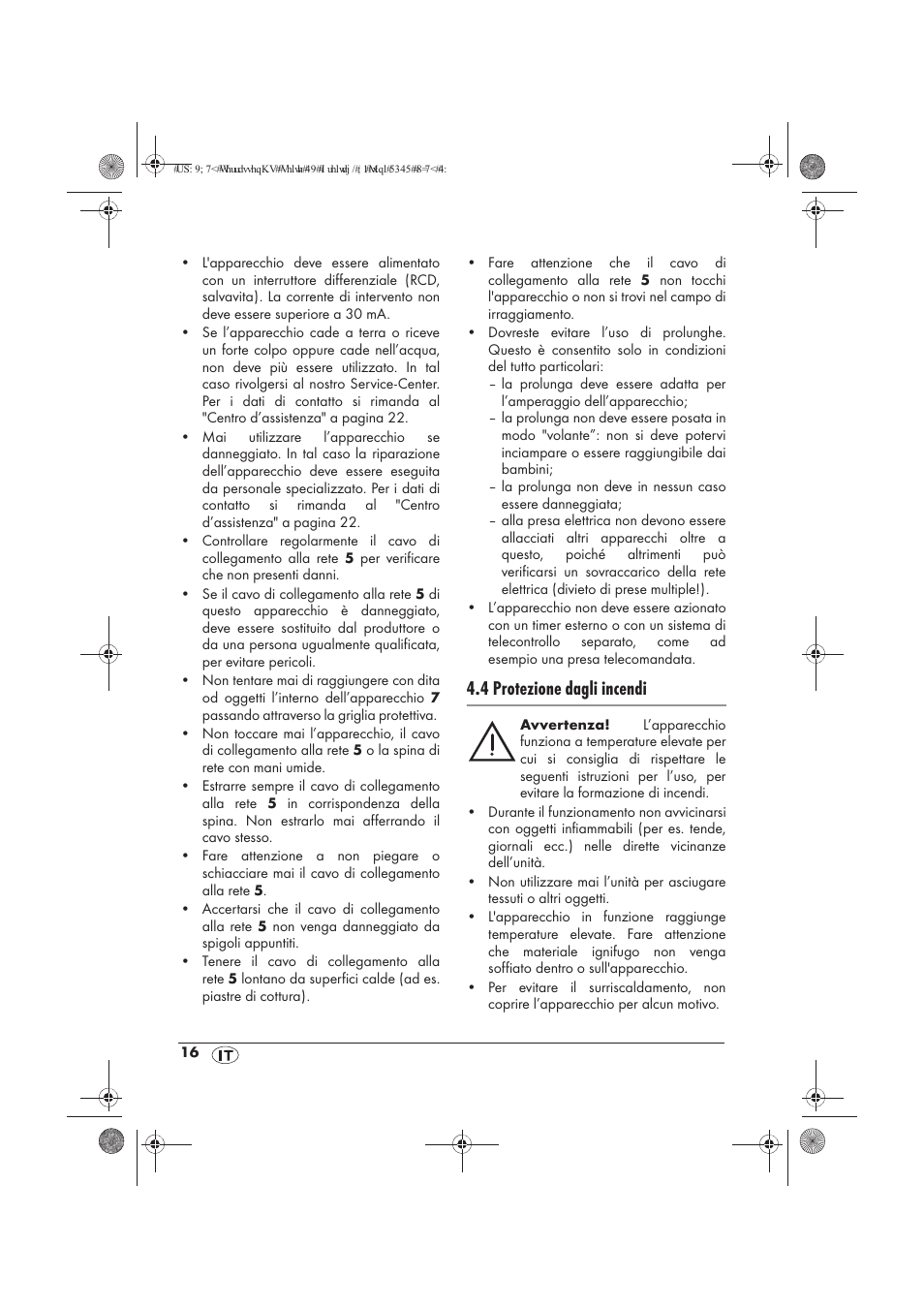 4 protezione dagli incendi | Powerfix PTW 1500 A1 User Manual | Page 18 / 54