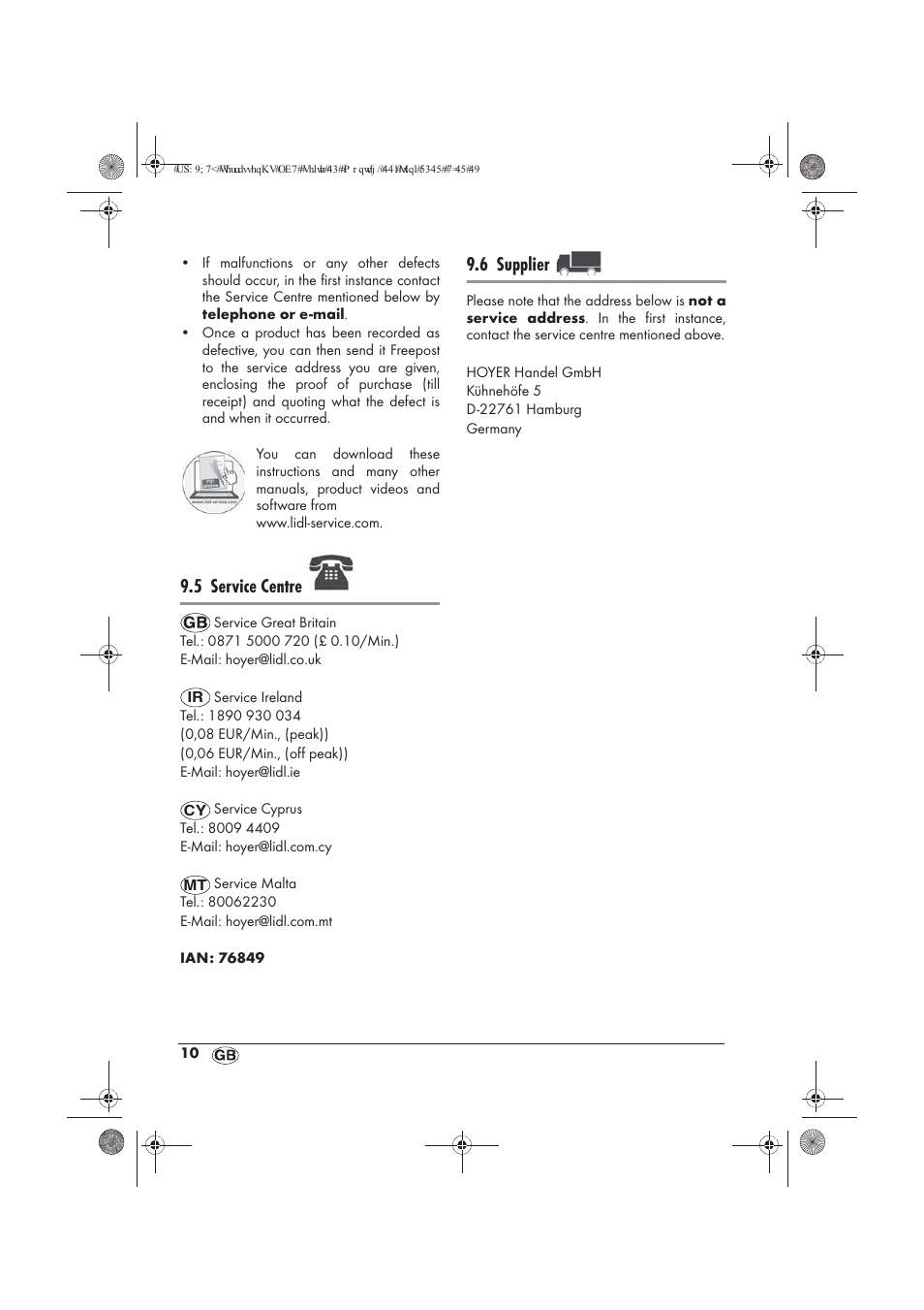 5 service centre, 6 supplier | Powerfix PTW 1500 A1 User Manual | Page 12 / 74