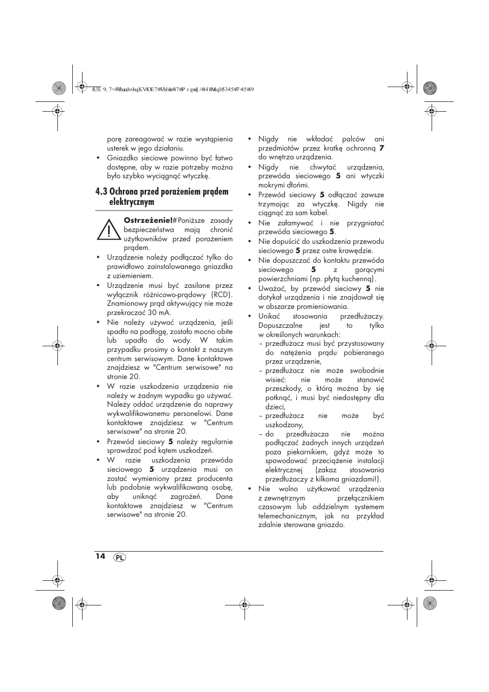 3 ochrona przed porażeniem prądem elektrycznym | Powerfix PTW 1500 A1 User Manual | Page 16 / 74