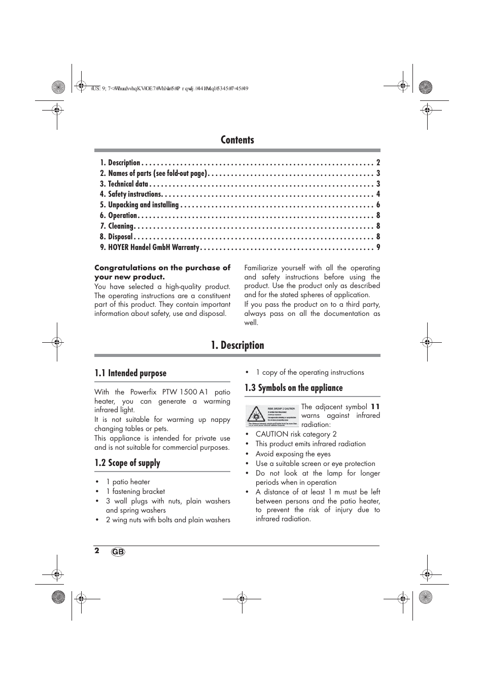 Powerfix PTW 1500 A1 User Manual | Page 4 / 74
