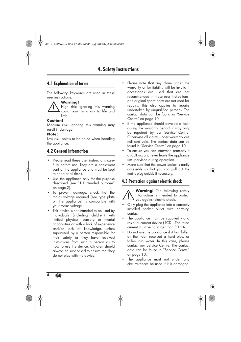 Safety instructions, 1 explanation of terms, 2 general information | 3 protection against electric shock | Powerfix PTW 1500 A1 User Manual | Page 6 / 74