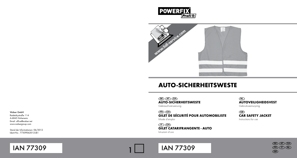 Powerfix HIGH VISIBILITY VEST User Manual | 12 pages