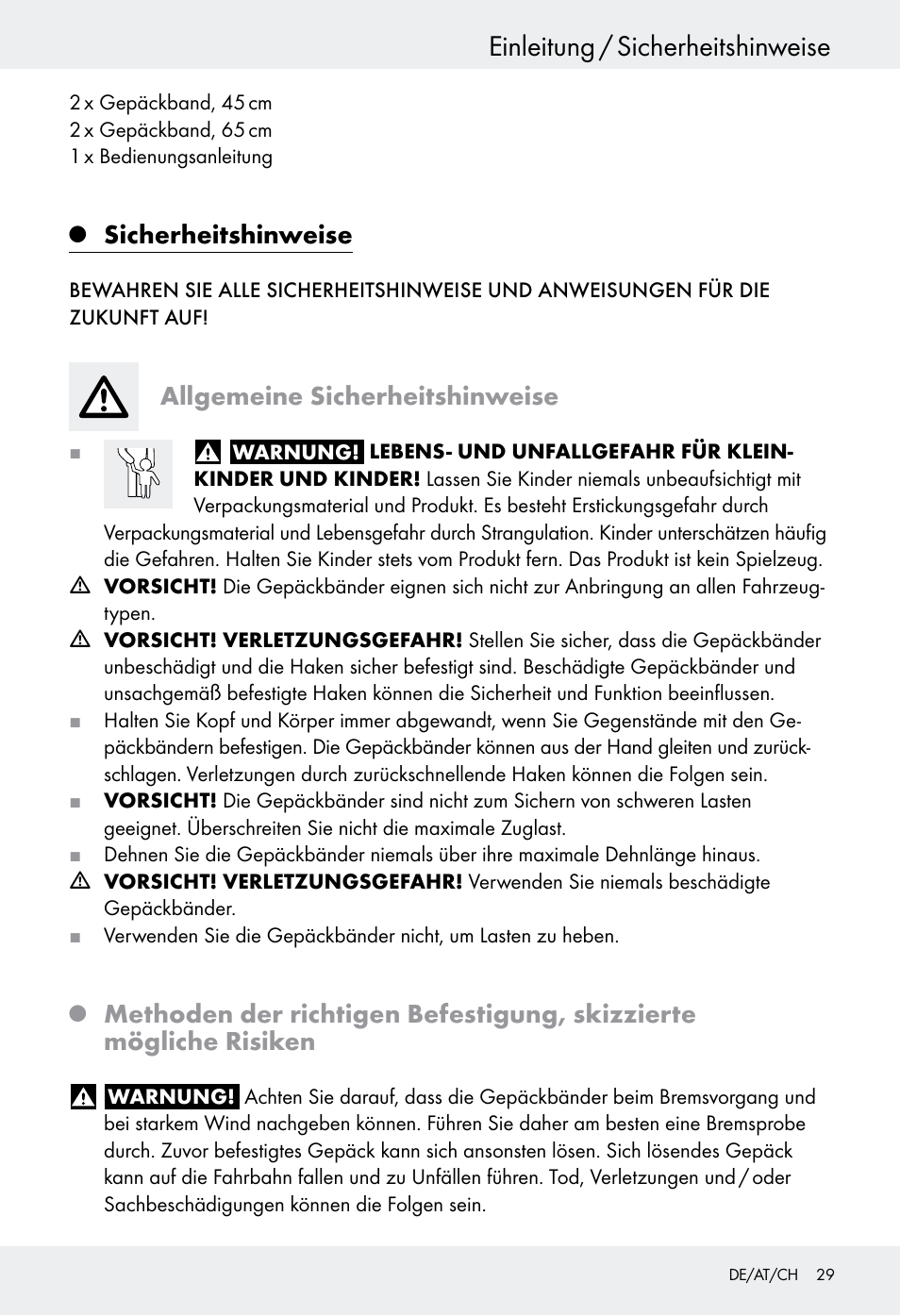 Einleitung / sicherheitshinweise, Sicherheitshinweise, Allgemeine sicherheitshinweise | Powerfix Z28970-03 User Manual | Page 29 / 32