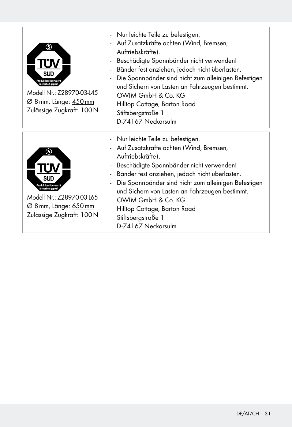 Powerfix Z28970-03 User Manual | Page 31 / 32