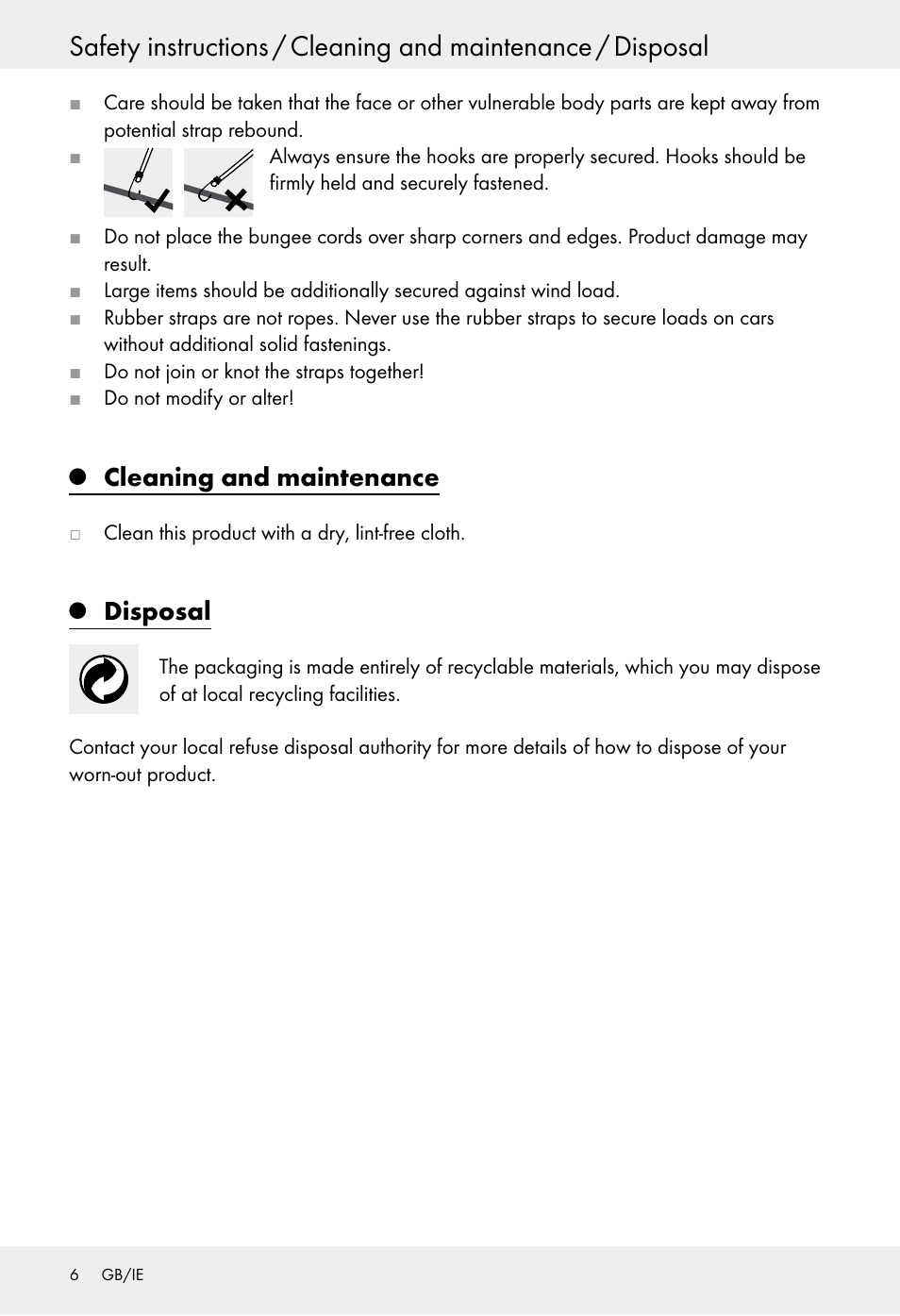 Cleaning and maintenance, Disposal | Powerfix Z28970-03 User Manual | Page 6 / 32