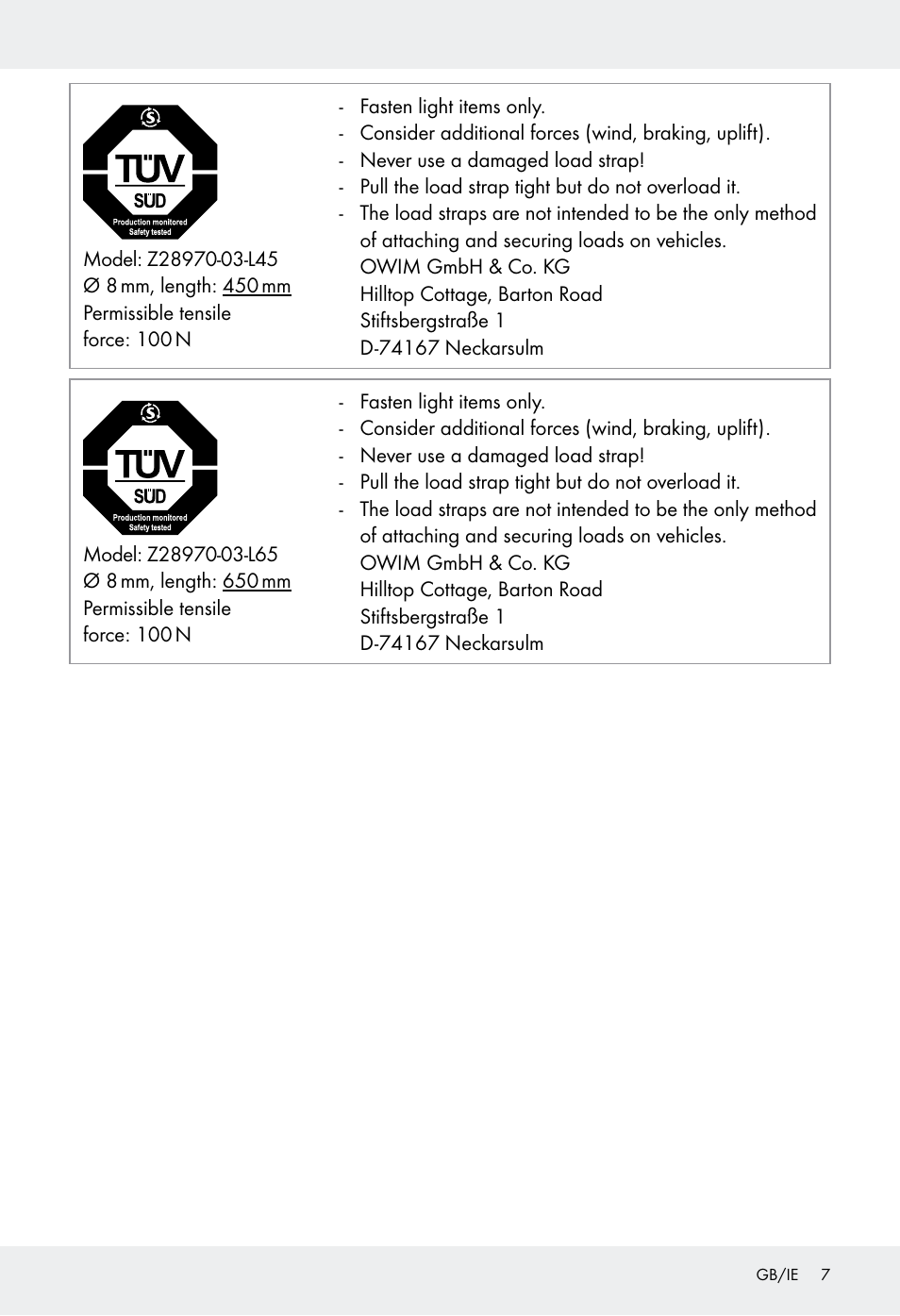 Powerfix Z28970-03 User Manual | Page 7 / 32